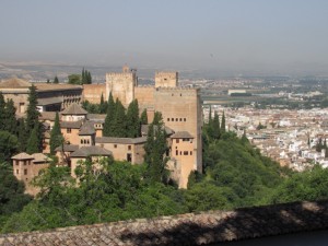 A view of the Alhambra from the Generalife.