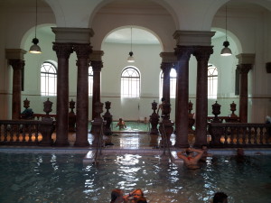 Indoor pools.