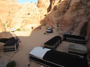 Campsite in the desert