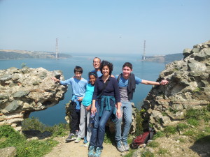 At the top with the entrance to the Black Sea in the background