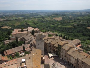 View from a tower in San Gimignano.