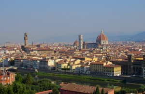 Wonderful view of Florence from Piazza Michelangelo.